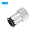 thumbnail image 3 of Unique Bargains 4 Pcs 1/2 Inch OD Tube to 3/8 Inch NPT Female Thread Push to Connect Fittings, 3 of 7