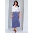 thumbnail image 2 of Jessica London Women's Plus Size True Fit Front Button Casual Denim Skirt, 2 of 3