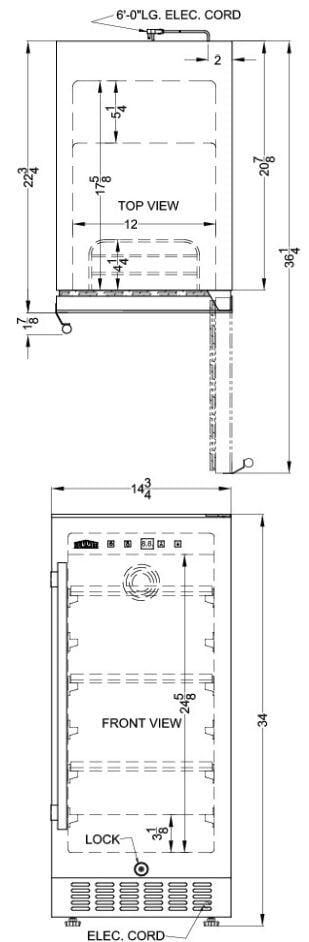 Summit 15-Inch 3.0 Cu. Ft. Commercial Rated Compact Refrigerator