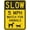A 1pcs, variant on 8" x 12" inch “Slow - 5 MPH, Watch For Animals” Metal Sign, 80 mil Laminated Rustproof Aluminum, Black and Yellow