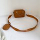 thumbnail image 2 of Bolso bandolera de moda con cadena bordada en forma de rombo para viajes (marrón), 2 of 8