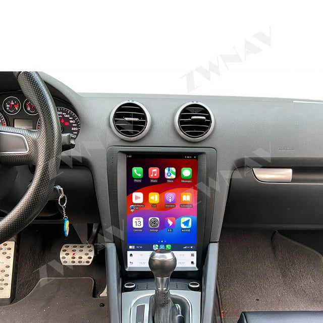 ZWNAV 12.1 Inch Android 14 Car Radio For Audi A3 2008-2012 Vertical Screen Stereo Multimedia Player Carplay GPS Navigation Uint Auto