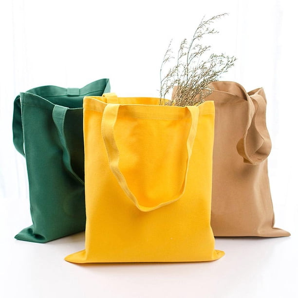 Bolso de compras reutilizable del bolso de hombro de las bolsas de asas del llano del espacio en blanco durable de la lona