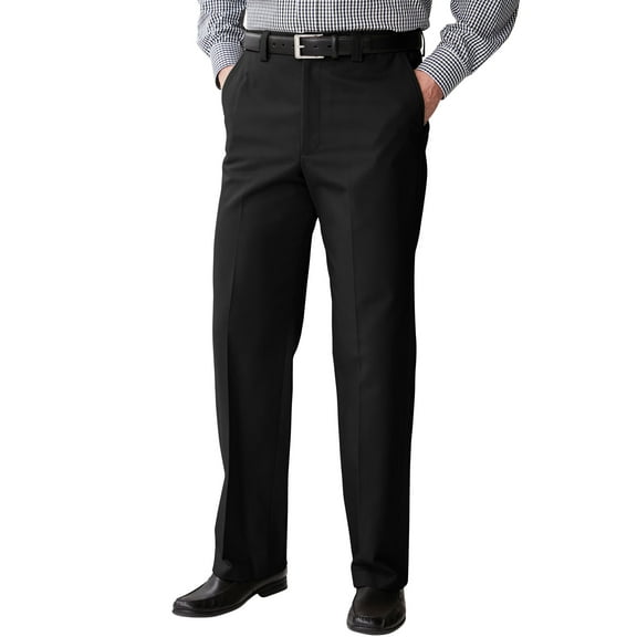 KingSize Men's Big & Tall Relaxed Fit Wrinkle-Free Full Elastic Plain Front Pants