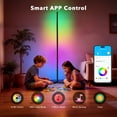 thumbnail image 3 of VIPLIKE Led Corner Floor Lamp,Smart APP&Remote Control Colors Changing Lamps for Living Room Bedroom Black 2PACK, 3 of 7