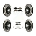 thumbnail image 1 of Transit Auto Front Rear Coated Drilled Slotted Disc Brake Rotors and Ceramic Pads Kit for Car Honda Civic Acura ILX KDC-100418, 1 of 11