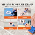 thumbnail image 2 of KFFKFF Plastic Blade Scraper Set, Includes 2 Scrapers & 120 Plastic Blades, Ideal for Removing Stickers, Decals, and Paint from Glass & Cars Without Leaving Scratches, Blue, 2 of 9