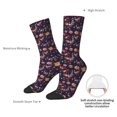 thumbnail image 4 of KLL Mexican Flowers Birds Print Cool Socks Men's Women's Crew Socks Funny Crazy Novelty Stockings, 4 of 6