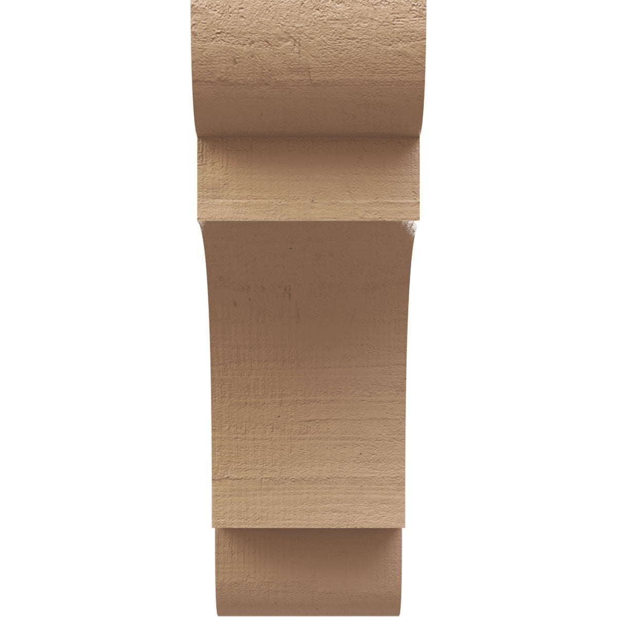 3"W x 6"D x 9"H Classic New Brighton Rough Cedar Woodgrain TimberThane Corbel, Primed Tan
