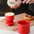 thumbnail image 2 of Glossy Finish Bell Crock Handmade Keep Fresh Butter Keeper with Lid Thicken Ceramic Butter Dish Home, 2 of 5