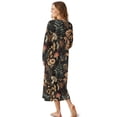 thumbnail image 2 of Xoenoiee Mushroom Leaves Print Nightgown Womens Loose Fit Sleepwear Long House Dress Full Length Sleep Shirts Moomoo Dresses Housecoat, 4XL, 2 of 7