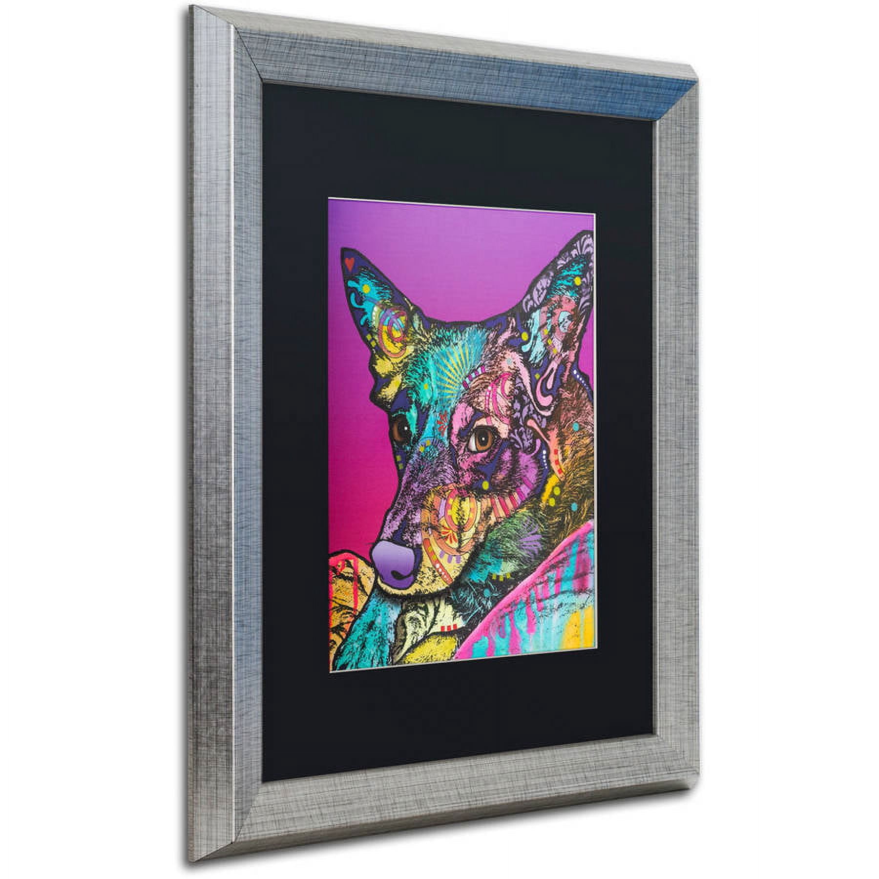 Trademark Fine Art "Zena-004" Canvas Art by Dean Russo, Black Matte, Silver Frame