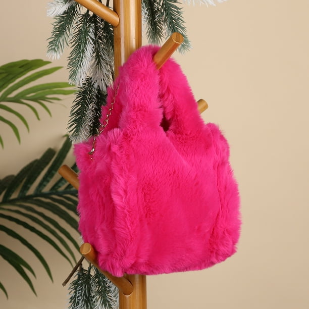 Bolsos De Mujer Bolso de viaje de felpa moda Otoño Invierno de mano femenino portátil Simple para el trabajo