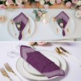 thumbnail image 2 of Dark Purple Retro Greek Key Cloth Napkins, Geometric Greece Ancient Farmhouse Washable and Reusable Dinner Napkins Set of 4, Table Napkin for Kitchen Party Birthday Wedding Hotel Housewarming 20"x20", 2 of 8