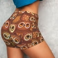 thumbnail image 4 of Fotbe Brown Owl Shorts Sin Costuras – Shorts Deportivos de Cintura Alta para Mujer, Elásticos para Gimnasio, Yoga, Running o Ciclismo-Large, 4 of 8