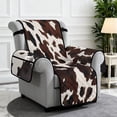 thumbnail image 2 of Yuyamidu Cow Print Recliner Chair Cover Sofa Slipcover Breathable Stretch Reclining Cover with Pockets Washable Recliner Chair Protector for Living Room Gift for Friends, 2 of 7