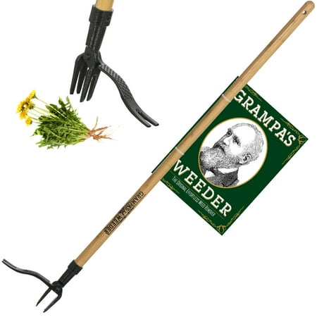 Grampa s Weeder - The Original Stand Up Weed Puller Tool With Long Handle - Made With 4-Claw Steel Head Design - Easily Remove Weeds Without Bending  Pulling  or Kneeling