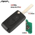 thumbnail image 4 of Jingyuqin 2/3B For Peugeot 206 307 308 407 Partner for Citroen C4 C5 C3 Berlingo Xsara Flip Remote Key ASK FSK 433MHz CE0523 /36, 4 of 7