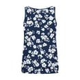 thumbnail image 3 of Sakmal Tank Tops Women Cute V Neck Shirts Spring Floral Blue Womens Tank Tops L, 3 of 4