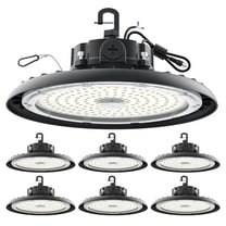 High Bay Lights LED UFO Light 240W LED Shop Lights 6000K IP65 Commercial Bay Lighting Fixture 43200 LM Super Bright, 5ft Cable Plug & Play for Warehouse Factory Garage Workshop Barn 6 Pack