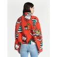 thumbnail image 4 of Hello Kitty Women’s Christmas Print Woobie Fleece Jacket, Sizes XXS-XXL, 4 of 6