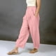 thumbnail image 2 of Pantalones de Cintura Elástica para Mujeres de Cintura Alta Color Sólido con Bolsillos, Pantalones de Longitud Completa Casual para Todas las Estaciones, 2 of 6