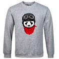 thumbnail image 1 of Sudadera de estilo callejero con estampado creativo de panda volador., 1 of 2