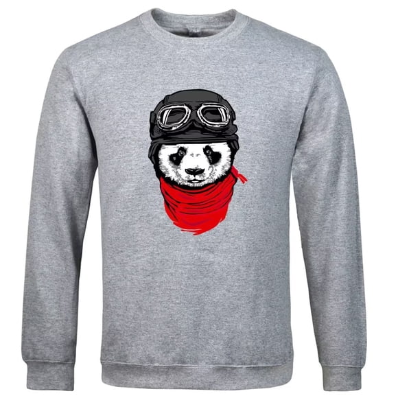 Sudadera de estilo callejero con estampado creativo de panda volador.