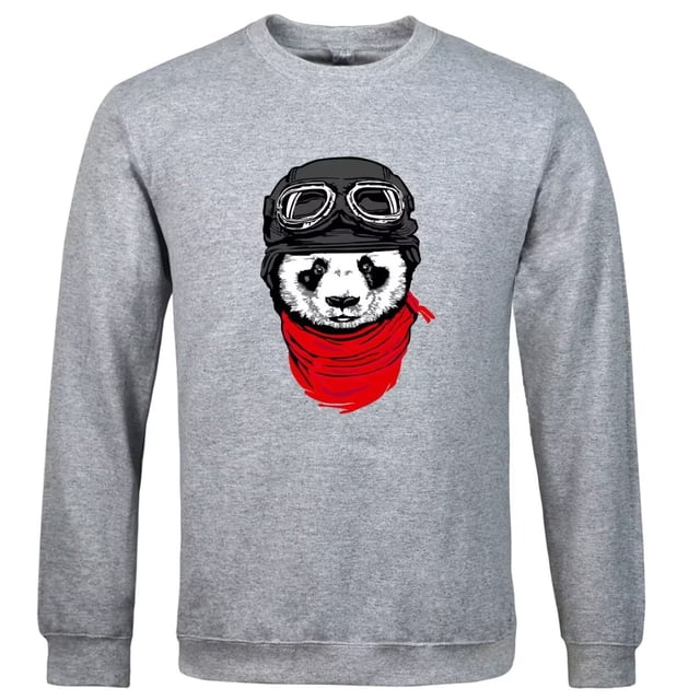Sudadera de estilo callejero con estampado creativo de panda volador.