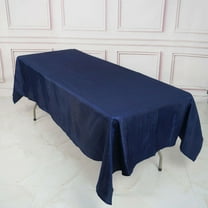 BalsaCircle 90" x 90" Navy Blue Metallic Crinkled Taffeta Square Table Overlay Party Tablecloth