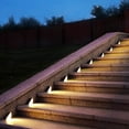 thumbnail image 3 of Solar Step Lights, Warm Lighting 2000mAh Solar Powered Stair Lights 9 LEDs 2 Set  For Yard, 3 of 8