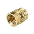 thumbnail image 5 of Uxcell Knurled Insert Nut M5 x 8mm L x 7mm OD Female Thread Brass Embedding Nut 60 Pack, 5 of 5