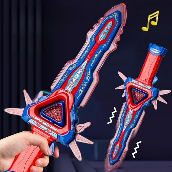Werulen Clearance Toys Under $ 5 ! Toy Swords for Kids, Plastic Light Up Sword with Lights and Sounds, Play Swords for Kids, Pretend Play Interactive Game, Halloween Costume Accessory
