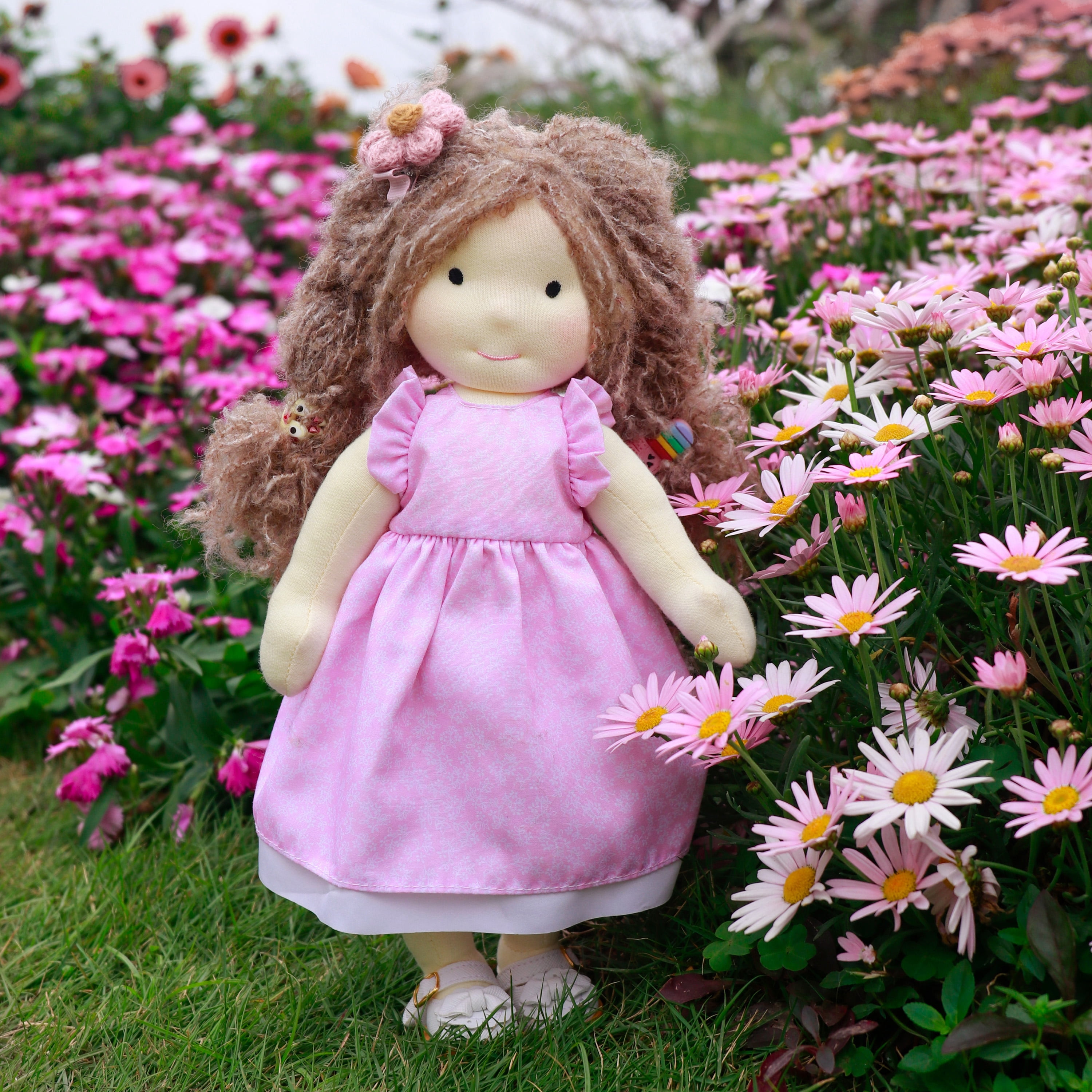 BlissfulPixie, Handcrafted Waldorf Doll, 12-inch, Organic Cotton