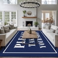 thumbnail image 3 of 5'x8' Area Rugs, Blue Letter Indoor Outdoor Area Rug for Living Room Bedroom, Modern Minimalist White Text Striped Washable Bathroom Rugs Kitchen Floor Carpet Mats Home Decor Aesthetic, 3 of 8