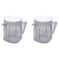 thumbnail image 1 of CHUANK For Blender Replacement Parts  4937 Mini  Blender Jar Accessory  Cup Mini Plastic Jars with Lids (2 Pack), 1 of 9