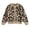 Beige, variant on Toddler Girls Crewneck Cardigan Sweaters Leopard Print Jacket Long Sleeve Kids Button Cotton School Uniform Knit Tops Outwear