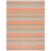 Blue/Pink, variant on SAFAVIEH Montauk Albine Striped Cotton Area Rug, Grey/Black, 3' x 5'
