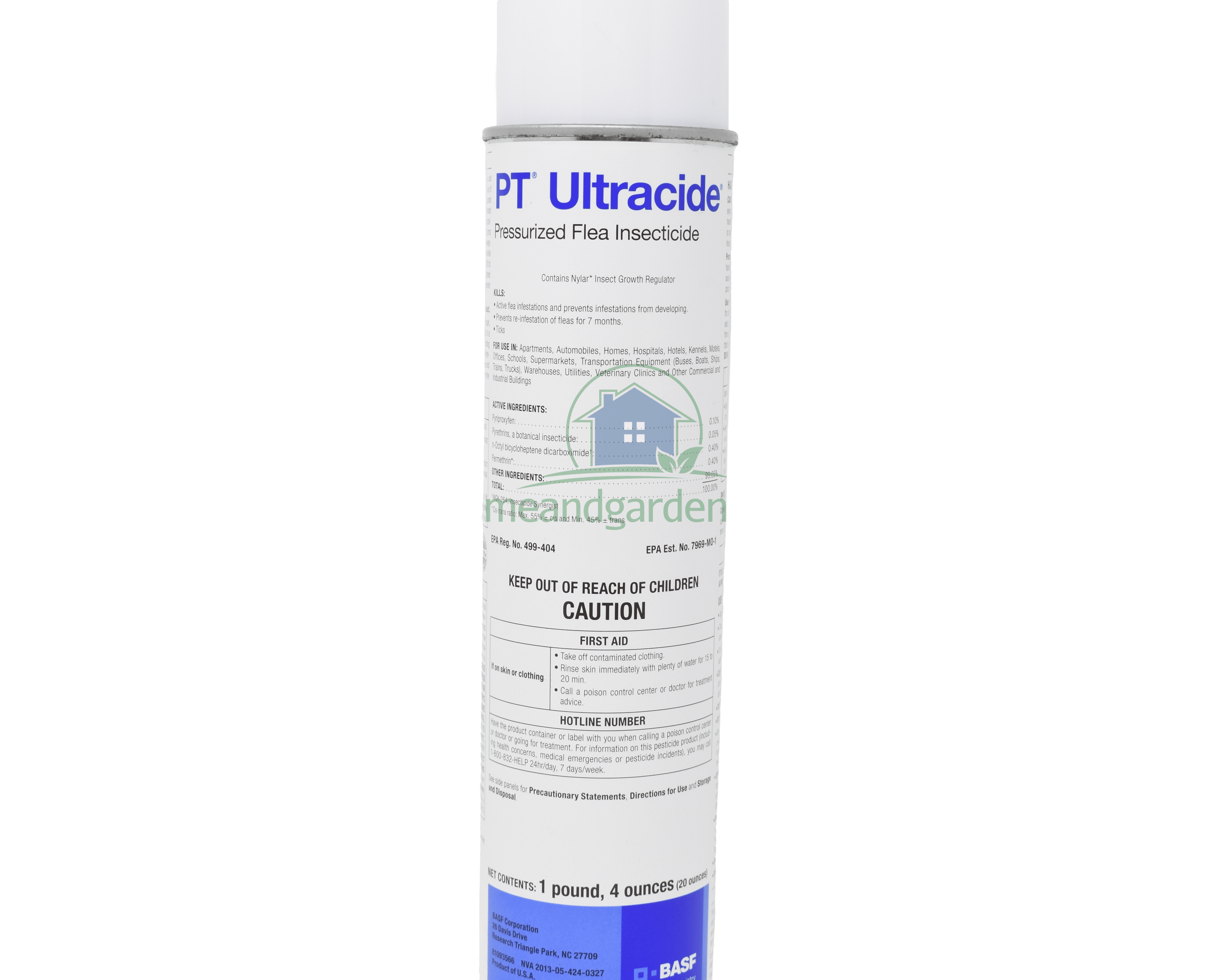 PT Ultracide Pressurized Flea Insecticide - Interrupts Flea Life Cycle - 14 oz Can by BASF
