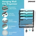 thumbnail image 2 of Organizador de archivos de pared JMHUD de 5 niveles con 5 ganchos de metal negro, 2 of 8