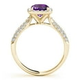 thumbnail image 2 of 0.95 Ct Diamond & Cushion Cut Amethyst Ring - 10K Gold, 2 of 4