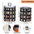 thumbnail image 5 of Yayeee 2 Pack Qtip Holder Bathroom Cotton Swab Canister with Lid Clear Dispenser Set, Square Harmony, 5 of 6