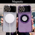 thumbnail image 3 of for iPhone 14 Pro Max Case Magnetic Glitter [ Compatible with MagSafe ], Bling Clear Phone Case, Full Camera Protection Sparkly Plating Slim Thin Soft Case for Women Girls - Silver, 3 of 10