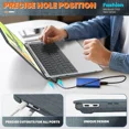 thumbnail image 4 of Compatible for MacBook Air 13 inch Case 2018-2021 M1 A2337 A2179 A1932 with Retina Display, Fabric Textured Hard Shell with Foldable Kickstand & Keyboard Cover for MacBook Air 13'' Case, 4 of 7