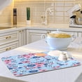 thumbnail image 6 of Blue Flower Kitchen Dish Drying Mat, 16'' x 18'' Super Absorbent Dish Drying Mat for Kitchen, Sink, Dining Table, 6 of 7
