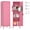 Pink, variant on 2-Tier Metal Lockers for School,66" Tall Metal Storage Cabinet with 2 Shelves and 6 Hooks,Standing Narrow Employee Locker for Gym,Home,Black,Assembly Required
