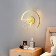 thumbnail image 3 of Lámpara de pared LED decorativa con aplique de pared de hierro moderno para de oro Yuyangstore Lámpara de aplique de pared, 3 of 8