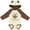 Natural & Brown w Ears, variant on Inktastic I Am One Smart Cookie Boys or Girls Long Sleeve Baby Bodysuit