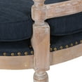 thumbnail image 3 of Noble House Rex Fabric and Wood Frame Medium Pet Bed, Navy Blue and Antique Natural, 3 of 8