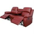 thumbnail image 3 of Lifestyle Furniture Ashland 2-Pieces Recliner PU Sofa Set in Red, 3 of 7